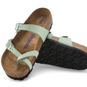 Birkenstock New w/ Box Mayari Matcha Nubuck Leather Soft Footbed Reg  Sz 8 /39